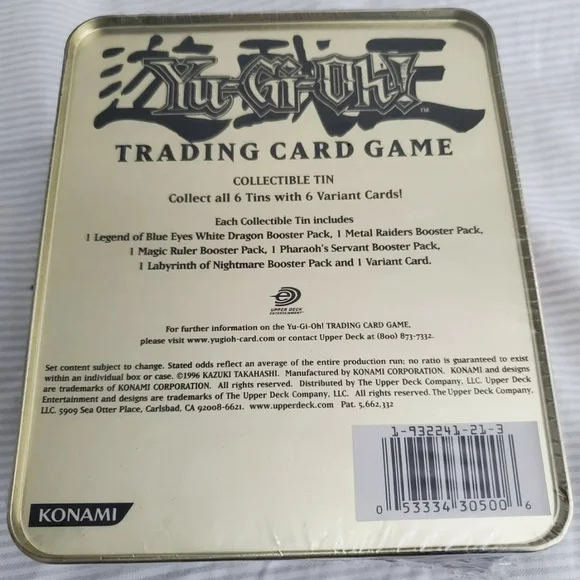 Yu-Gi-Oh 2003 Kaiba Blue-Eyes White Dragon Collectible Tin EMPTY